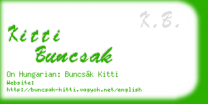 kitti buncsak business card